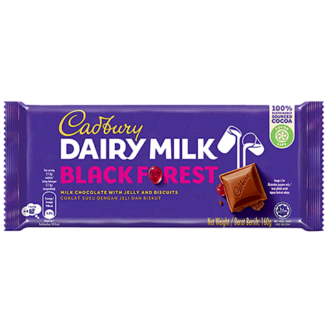 කැඩ්බරි බ්ලැක් ෆොරස්ට් කිරි කිරි 160G