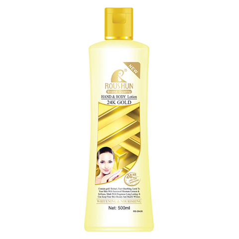 රවුෂුන් 24K ගෝල්ඩ් හෑන්ඩ් ඇන්ඩ් බොඩි ලෝෂන් 500Ml