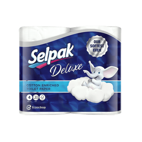 Selpak Deluxe Cotton Enriched 4 Rolls